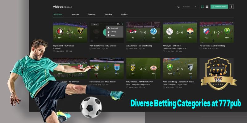Diverse Betting Categories at 777pub