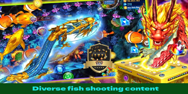 Diverse fish shooting content