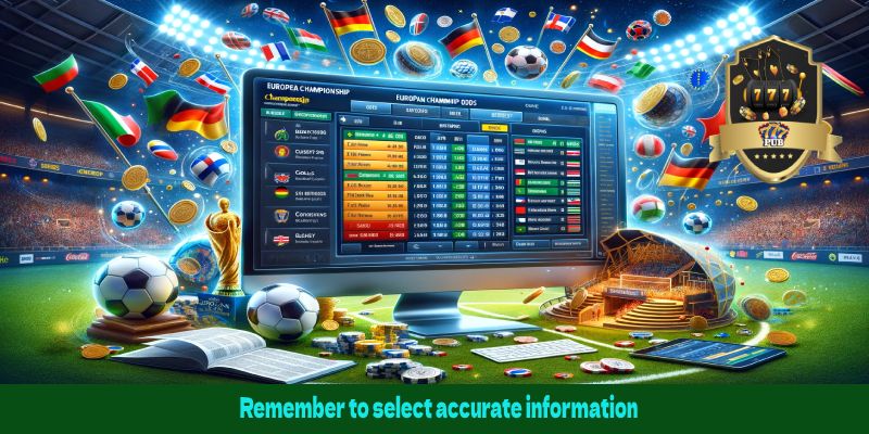 Remember to select accurate information